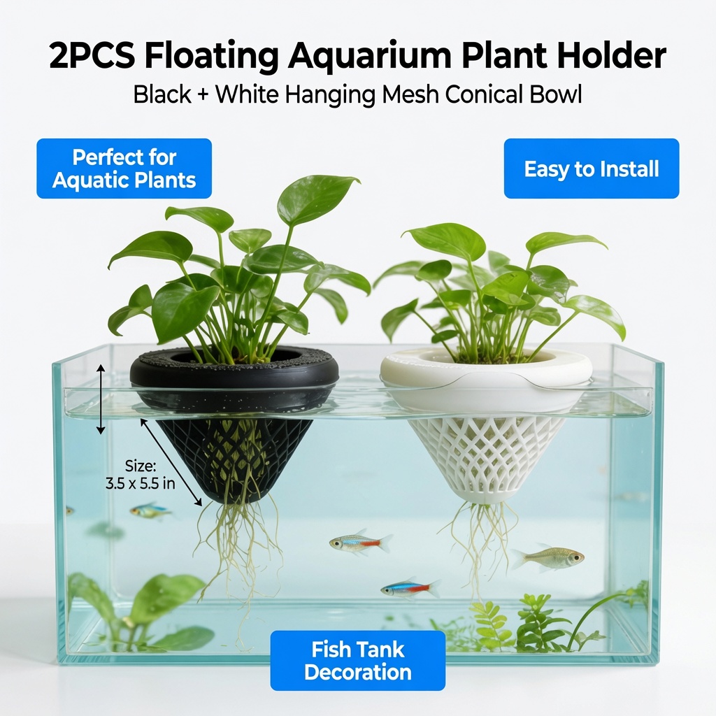 2 szt. Pływające koszyczki na  – Aquarium Plant Holder recenzja i cena