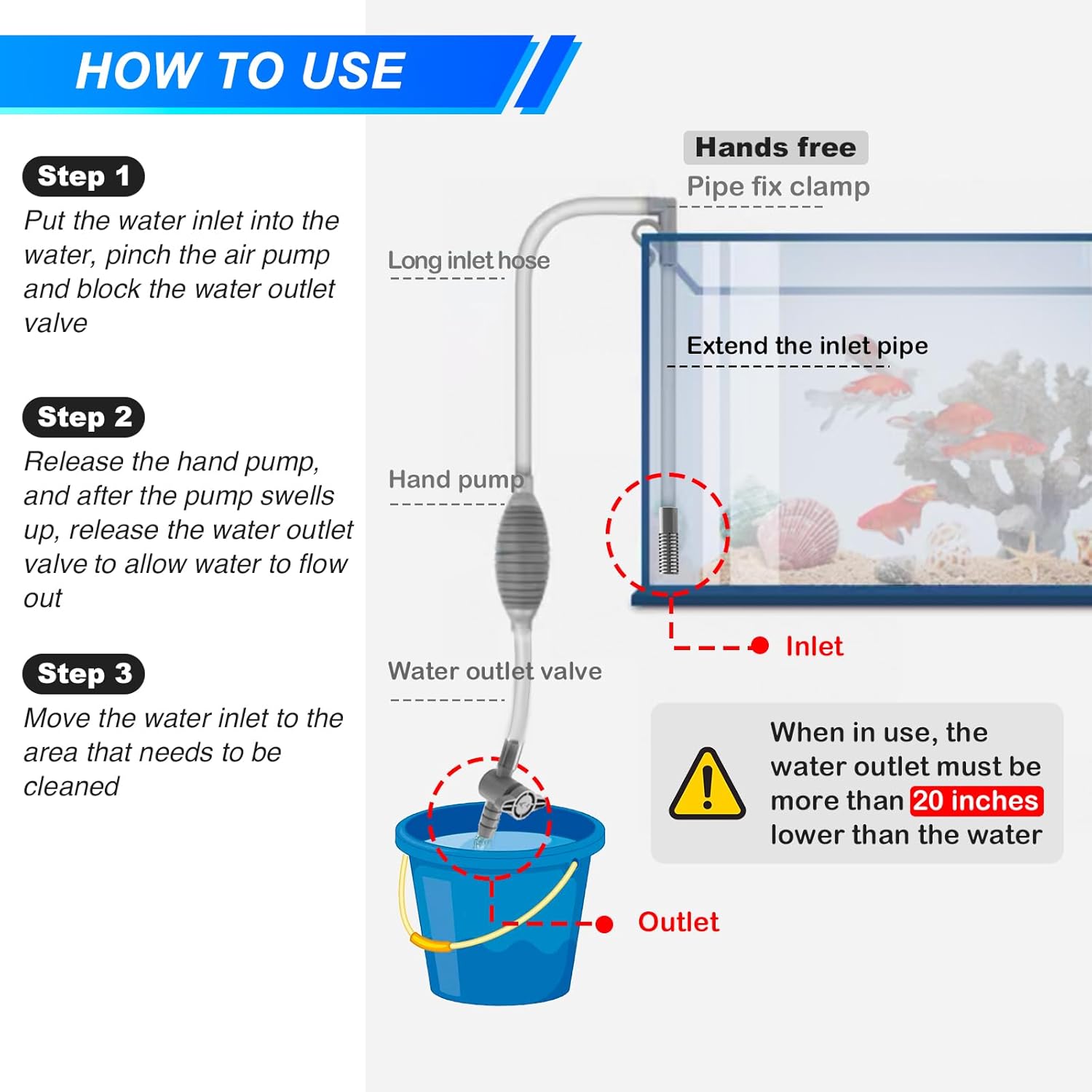 Duży syfon akwariowy do akwari – Planted Aquarium Products recenzja i cena