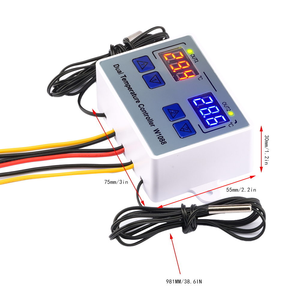 W1088 podwójny LED cyfrowy czu – Planted Aquarium Temperature recenzja i cena